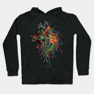 Wolf Ornate Backprint Hoodie